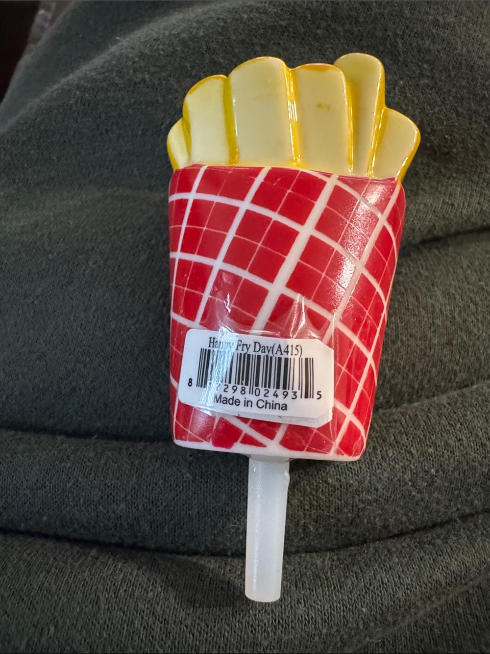 NEW Nora Fleming Happy Fry Day, French Fry Mini - Yellow & Red - Picture 3 of 4